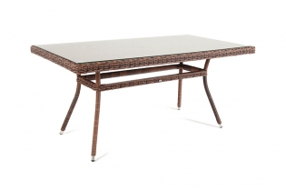 MR1002094 обеденный стол из искусственного ротанга 140х80см, цвет коричневый